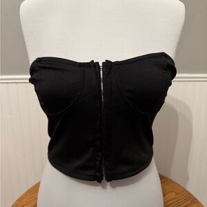 ✨ Black Strapless Corset Bustier Top ✨